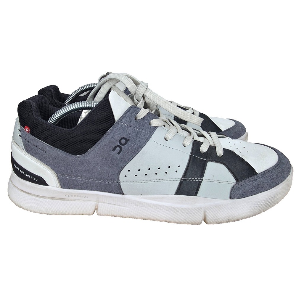 On Cloud The Roger Clubhouse Shoes Mens 11.5 Metal Black Leather Sneakers
